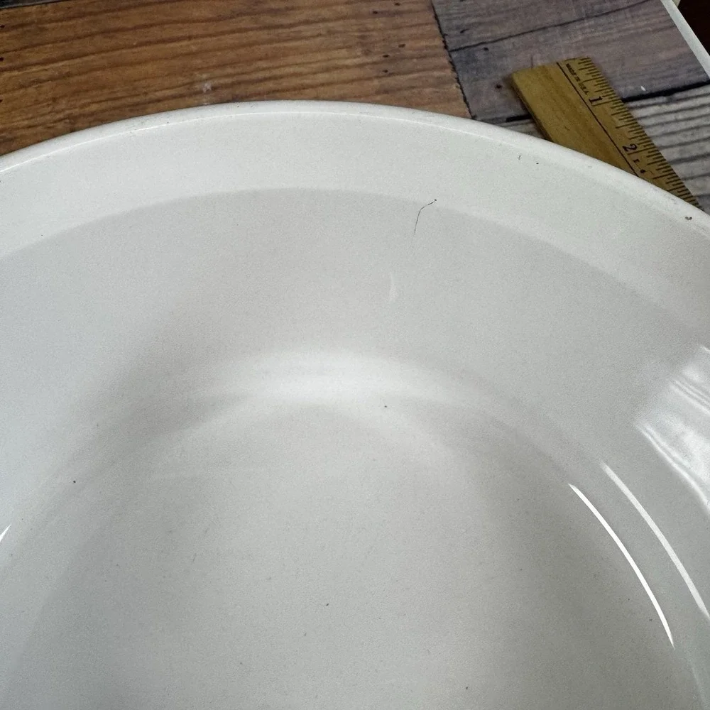 Corning Ware French White F-1-B 2.5L Round Casserole‎ Dish w/Glass Pyrex Lid USA